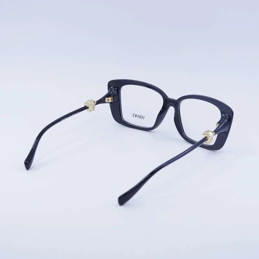 Versace VE3385U GB1 Eyeglasses Shiny Black 53mm Square Frame